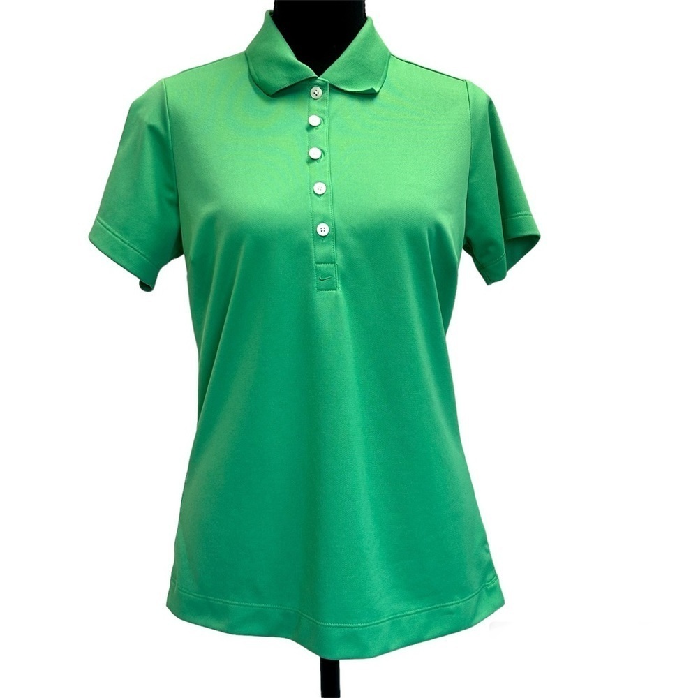 Nike golf tour performance dri-fit green short sleeve women's polo shirt Sz M